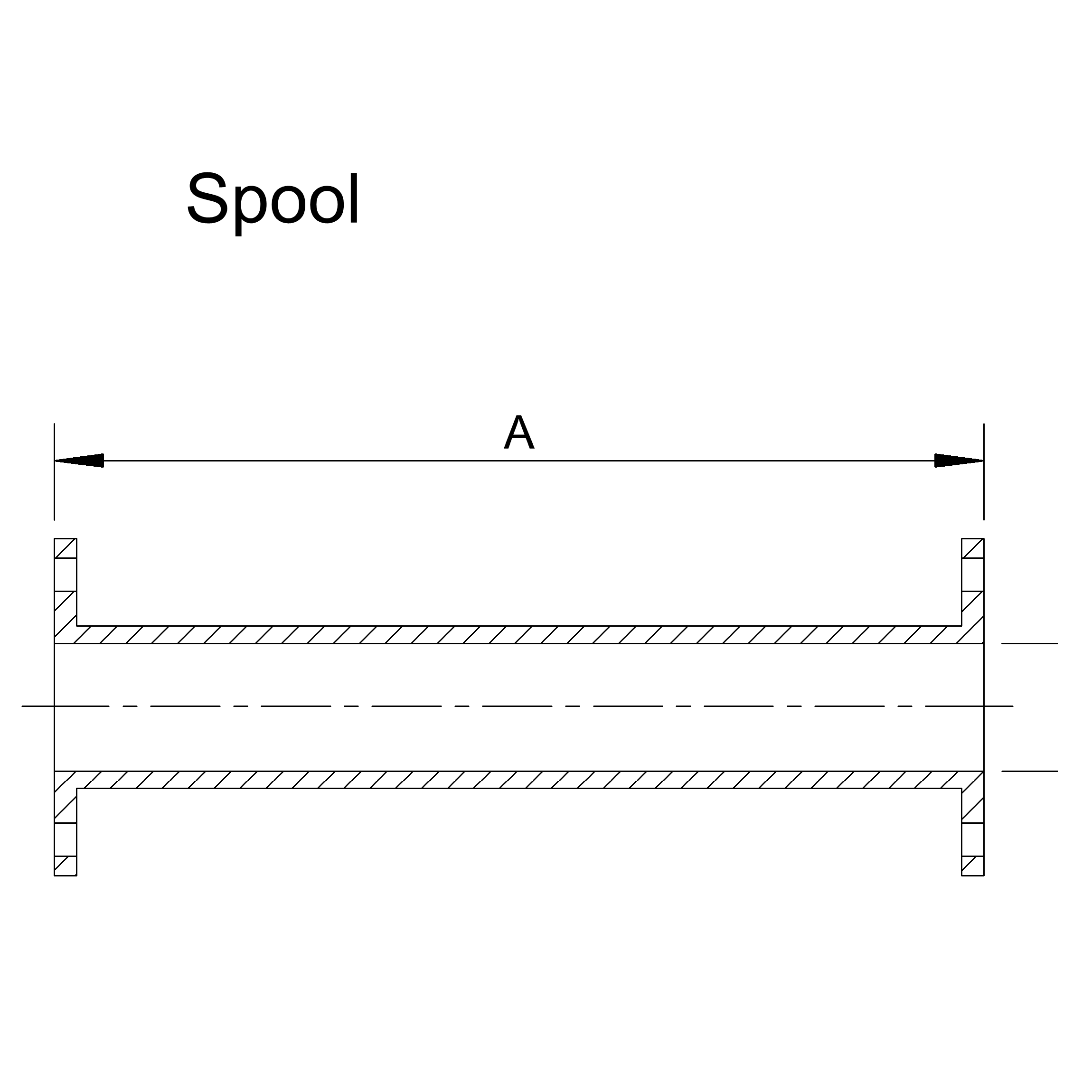 ANSI 150# 2" Flanged Sch10 Straight Spool Length Riser 316SS