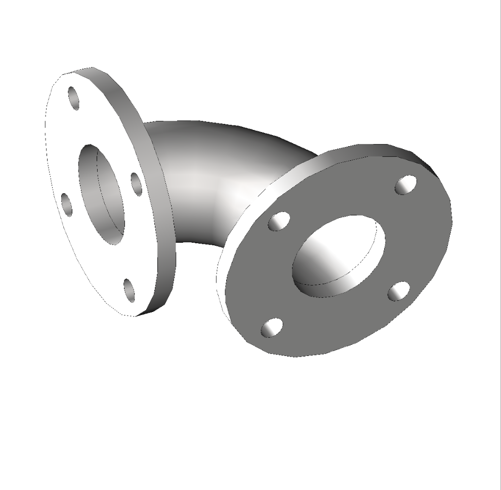 Flanged Sch10 90 Degree Elbow 316SS TD spool