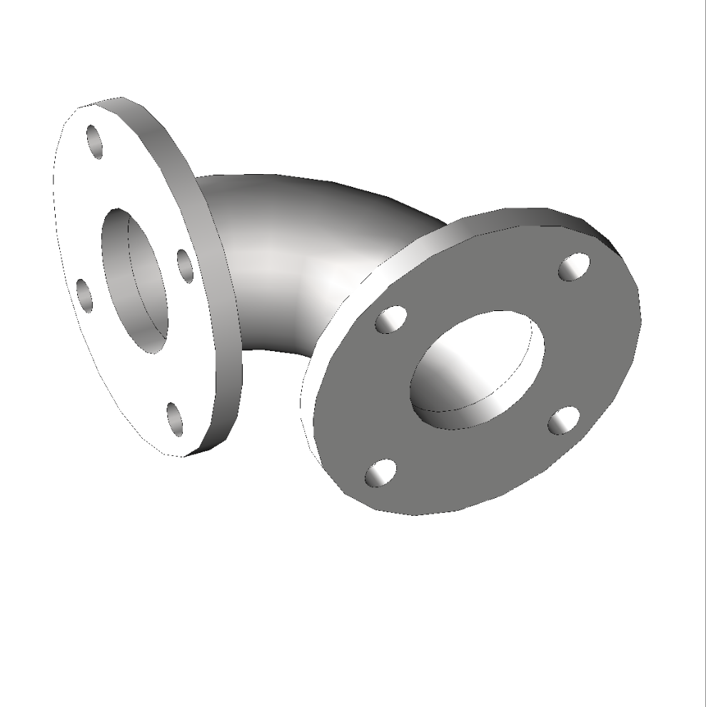 Flanged Sch10 90 Degree Elbow 304SS TE spool