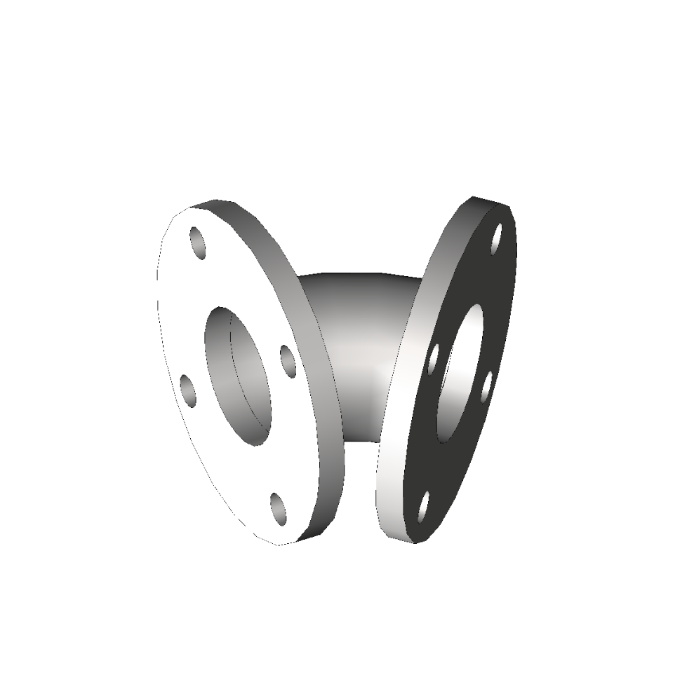 Flanged Sch10 45 Degree Elbow 316SS TE spool