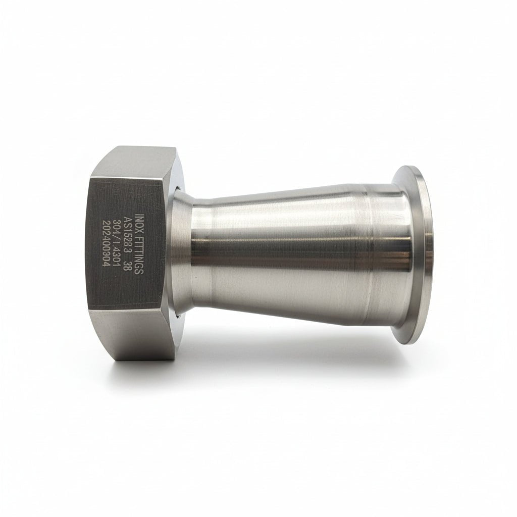 Triclover to BSM Male CIP Concentric Reducers - Inox Fittings