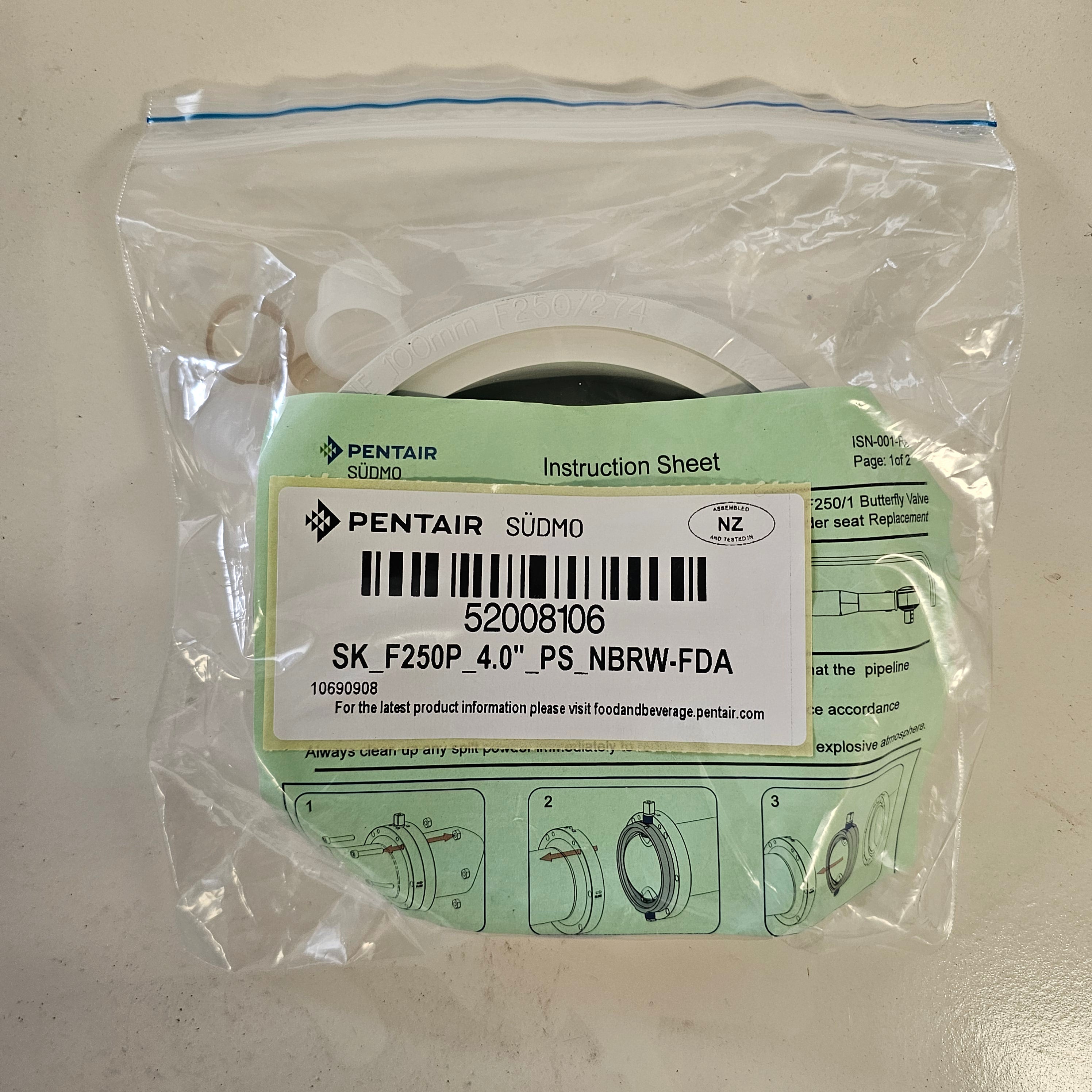 Pentair F250P White Nitrile Powder Butterfly valve Seal