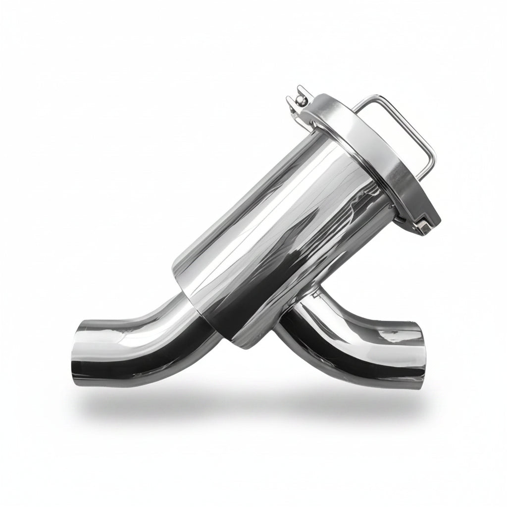 Butt Weld Hygienic Side Y Strainer 316LSS 100 mesh - Inox Fittings