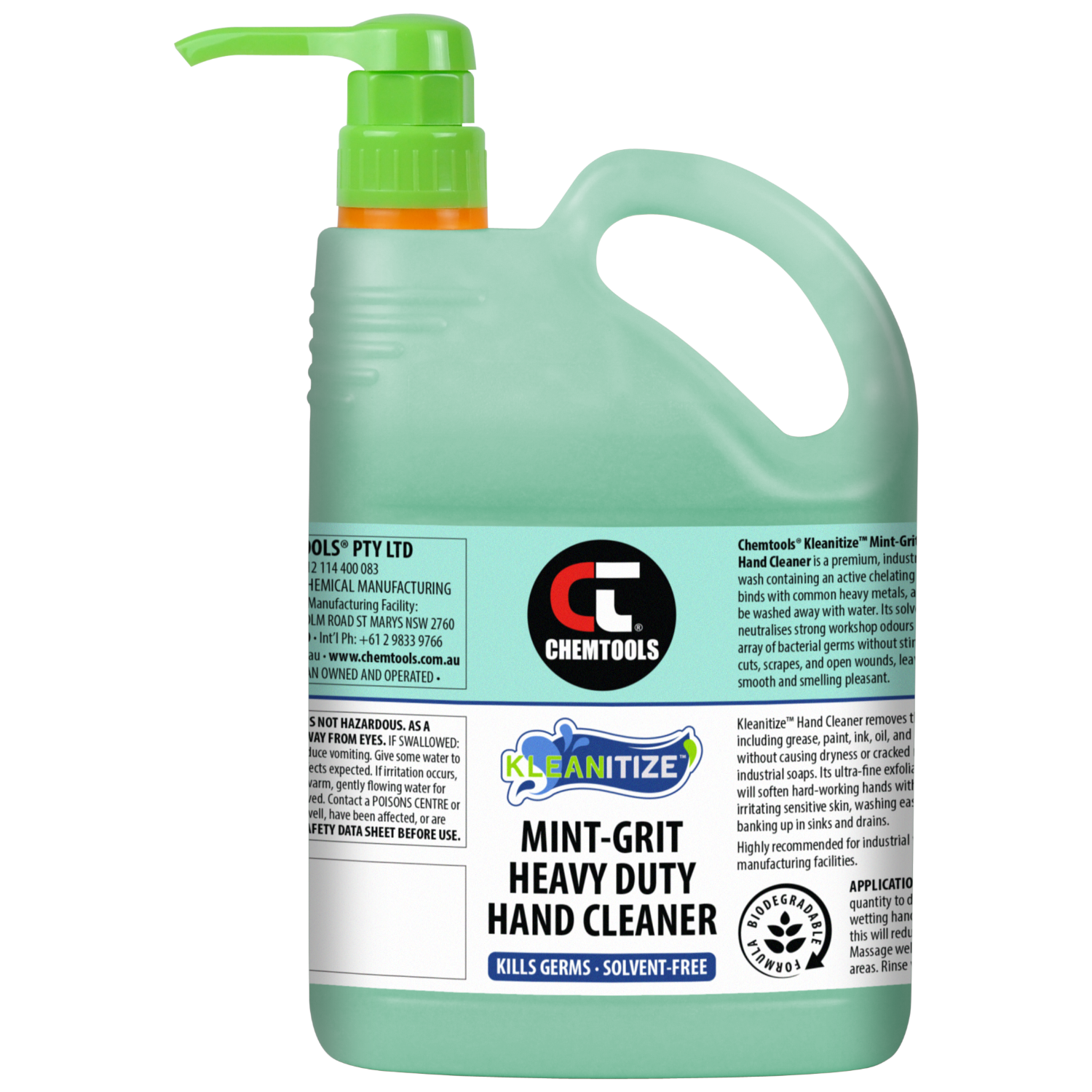 Kleanitize Mint-Grit Heavy Duty Hand Cleaner