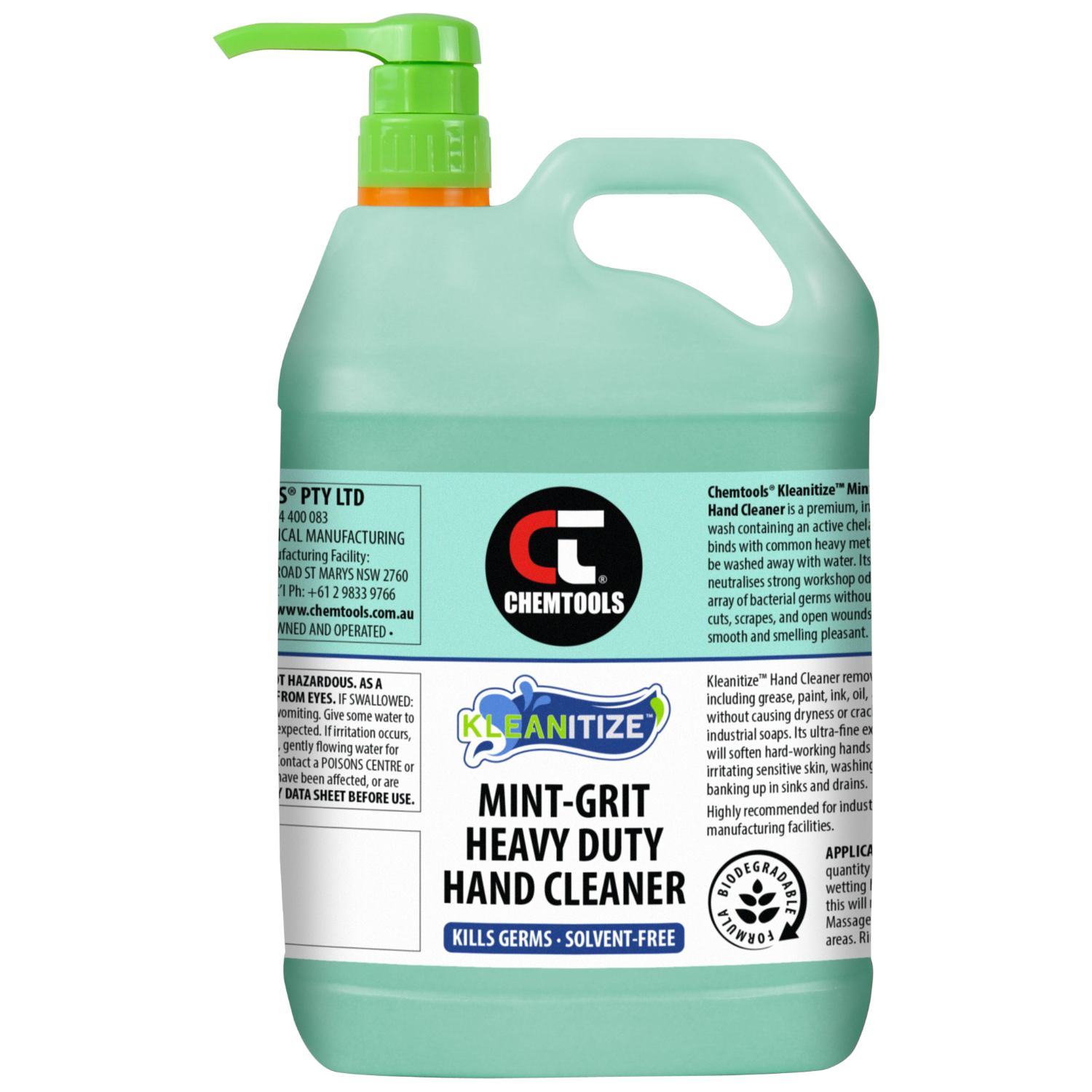 Kleanitize Mint-Grit Heavy Duty Hand Cleaner