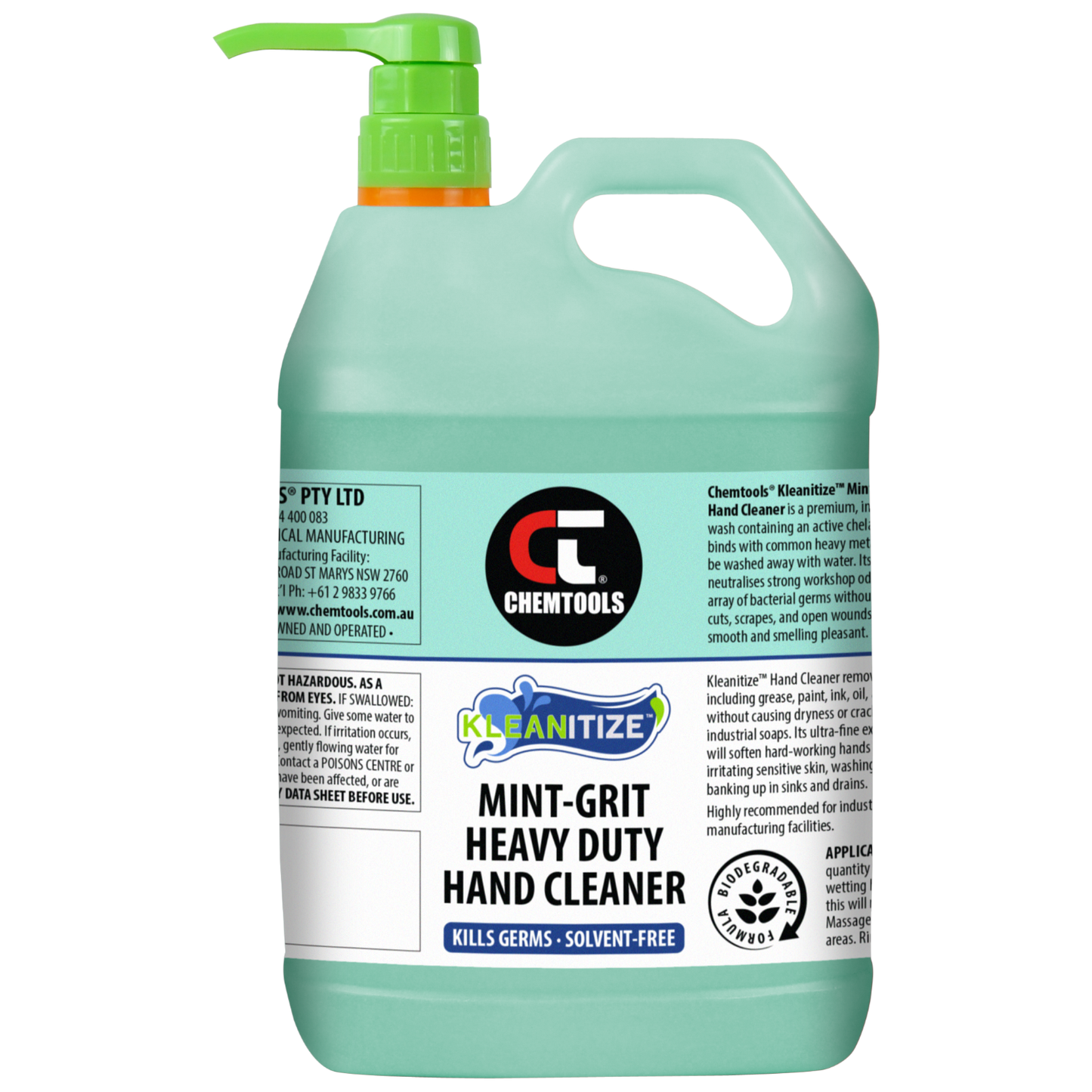Kleanitize Mint-Grit Heavy Duty Hand Cleaner